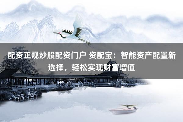 配资正规炒股配资门户 资配宝：智能资产配置新选择，轻松实现财富增值