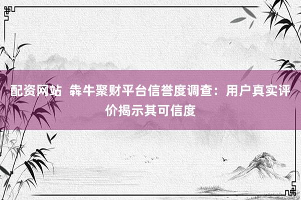 配资网站  犇牛聚财平台信誉度调查：用户真实评价揭示其可信度
